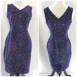 Banana Republic Sleeveless Blue Floral Dress Sz 6